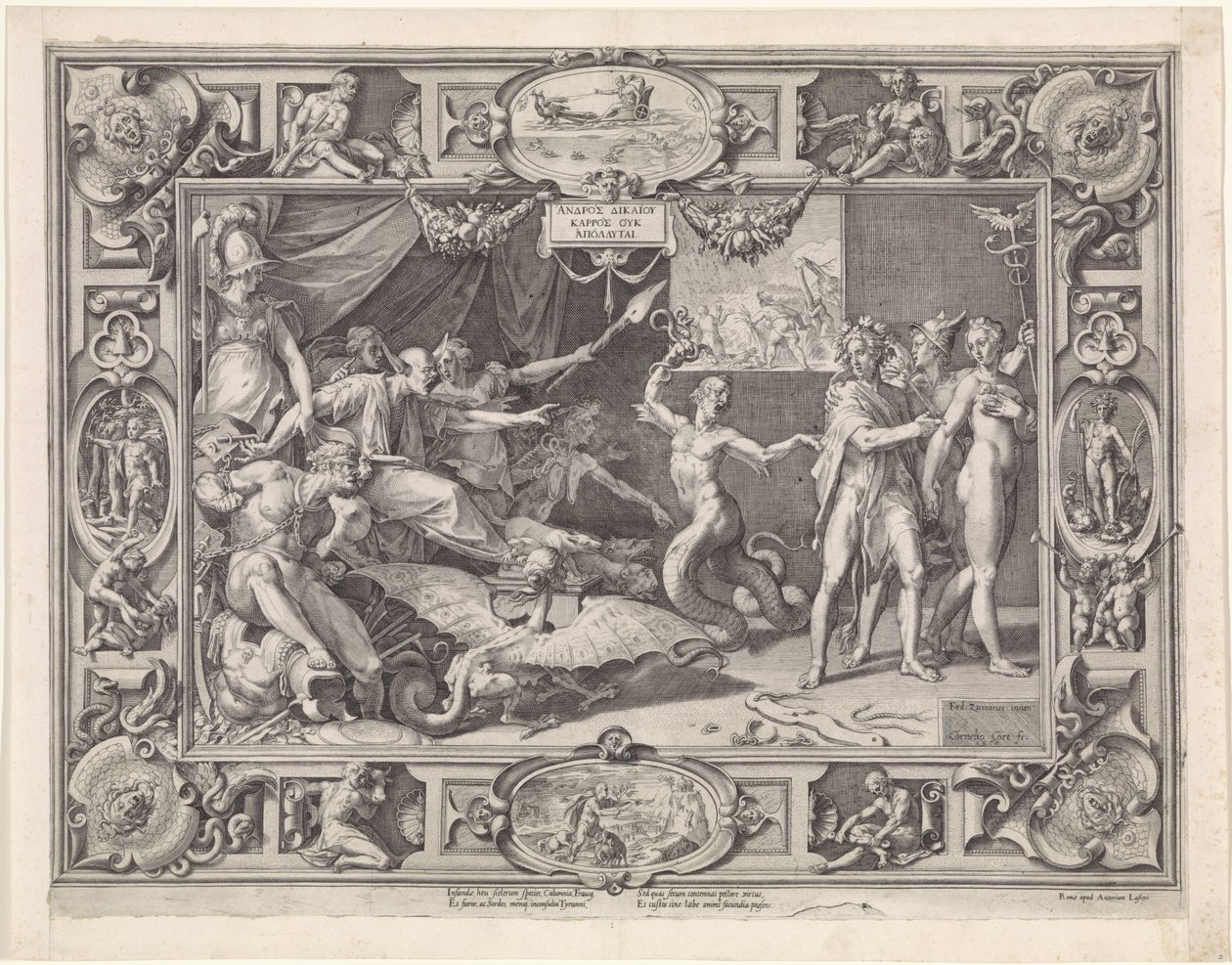 Laster van Apelles by Cornelis Cort