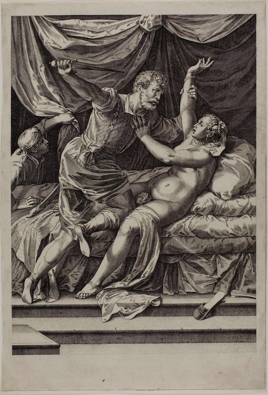 Tarquin ve Lucretia by Cornelis Cort
