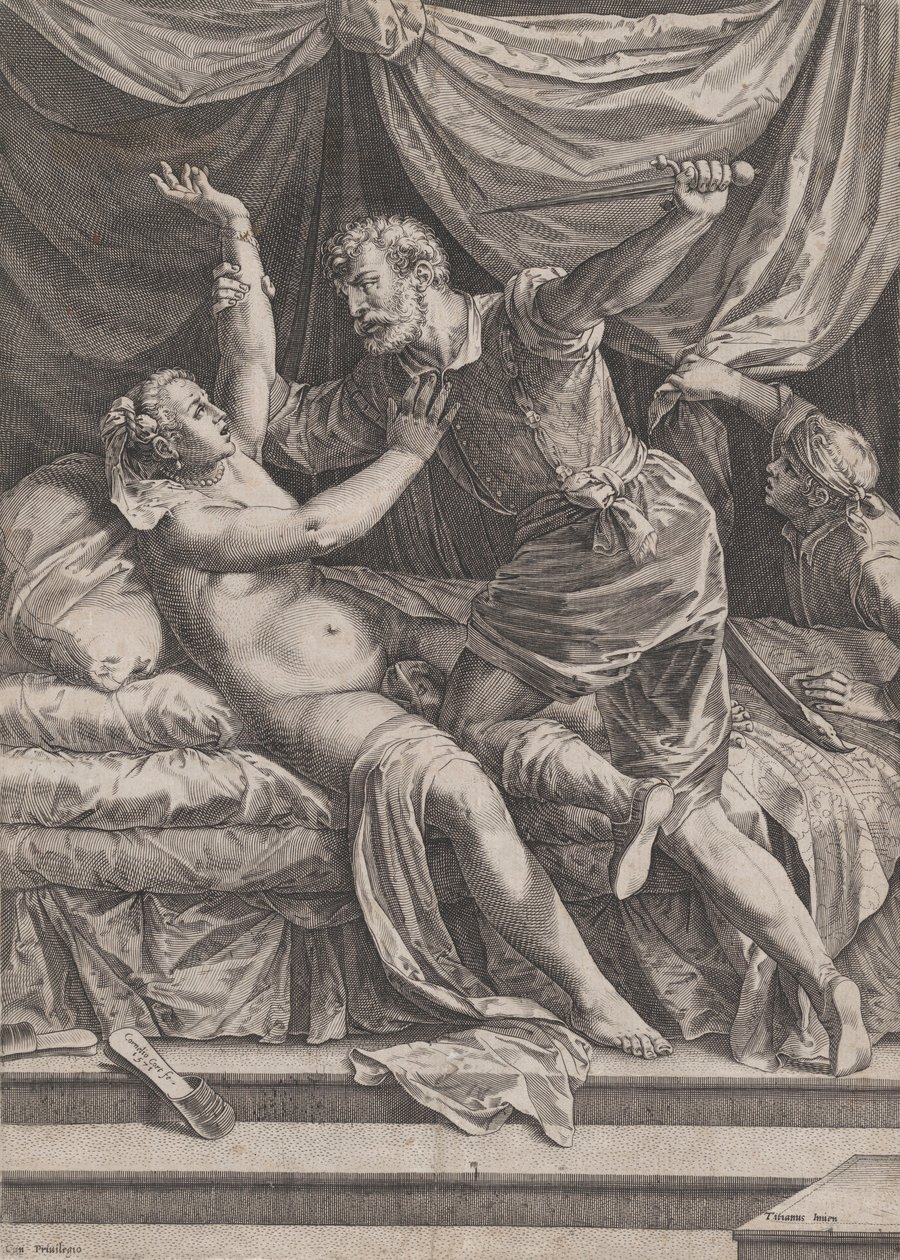 Tarquin ve Lucretia, 1571. by Cornelis Cort