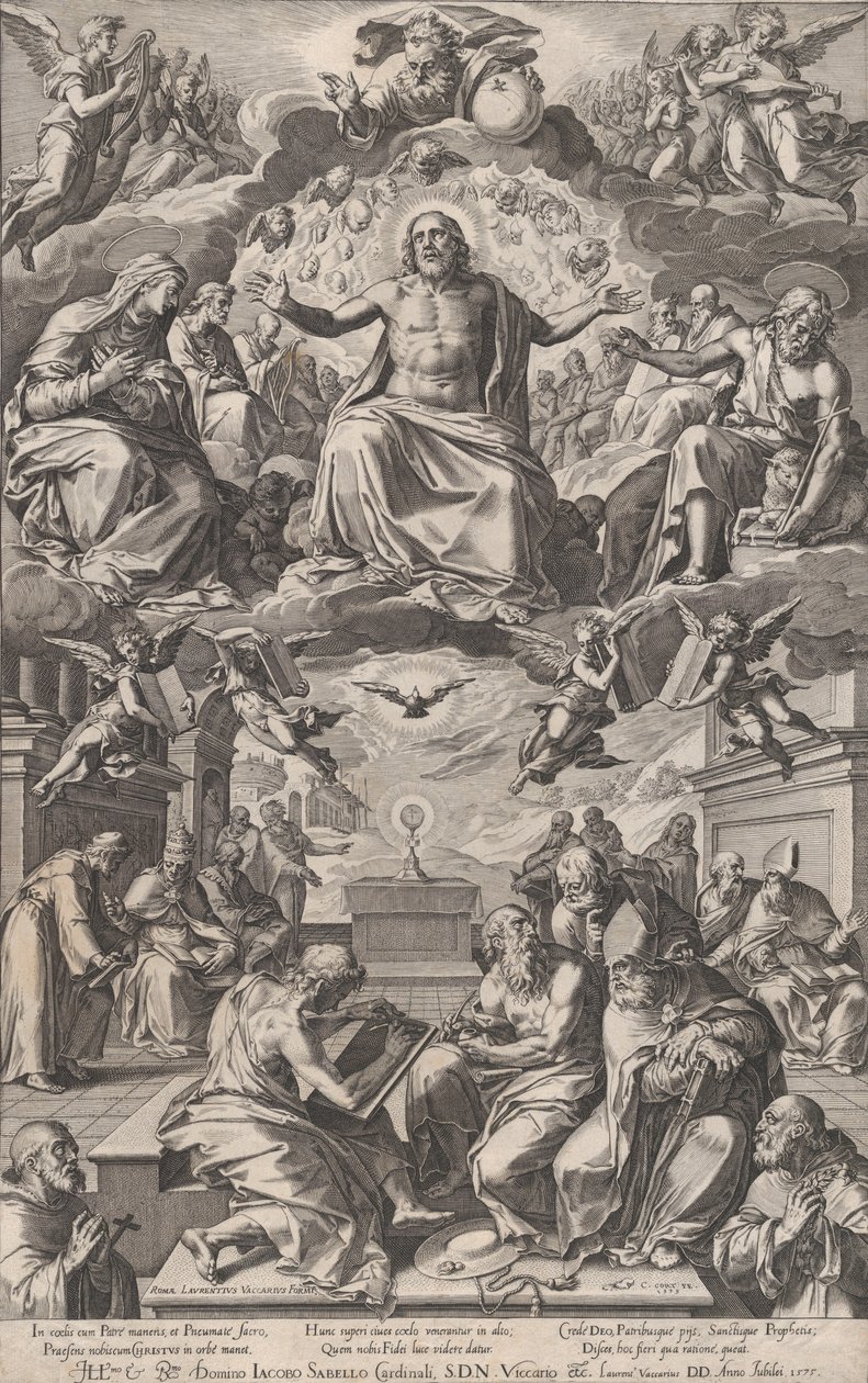 Kilise Babalarının Kutsal Ayin Üzerine Anlaşmazlığı, 1575. by Cornelis Cort