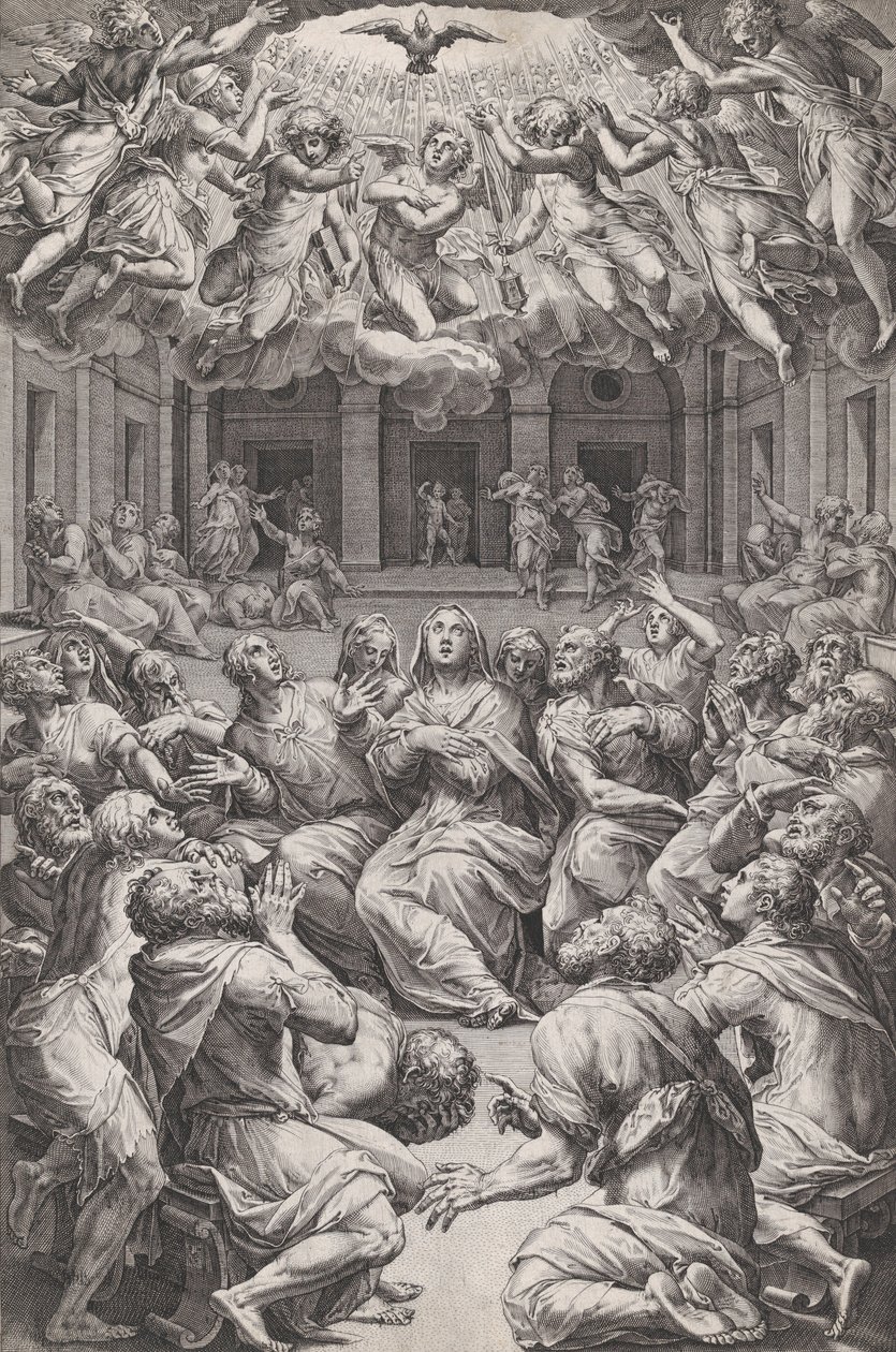 Pentekost, 1574. by Cornelis Cort