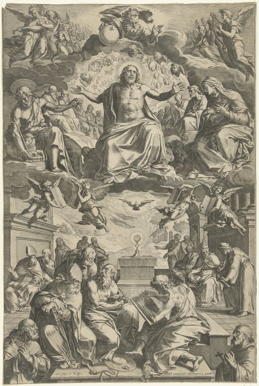 Kilise Babaları arasında Kutsal Ayin Konusunda Anlaşmazlık by Cornelis Cort