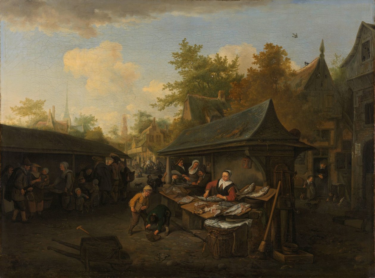 Balık Pazarı by Cornelis Dusart