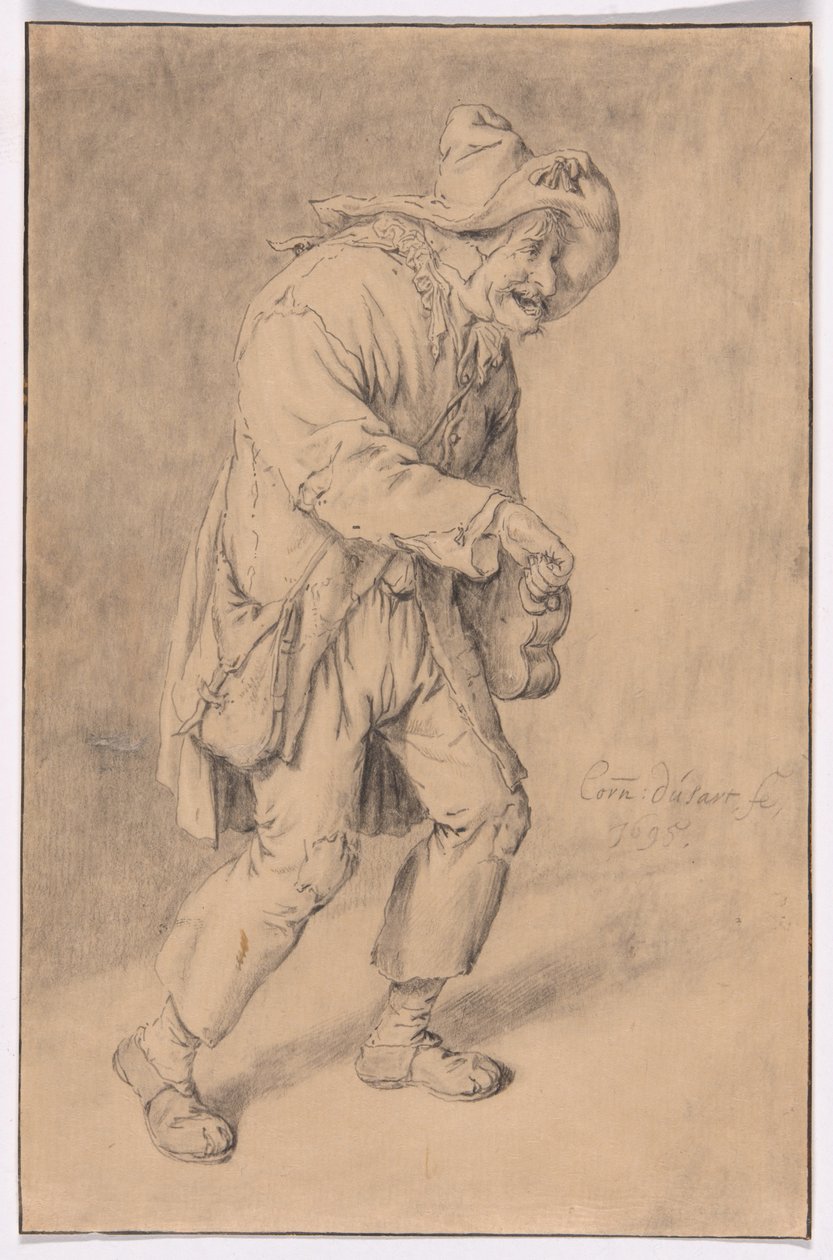 Hurdy-Gurdy Oyuncu by Cornelis Dusart