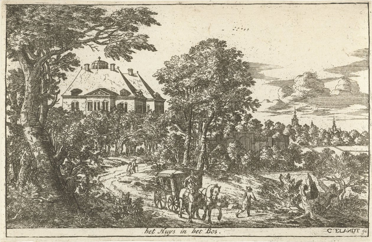 Huis Ten Bosch Huys in the Woods (nesne üzerindeki başlık) by Cornelis Elandts