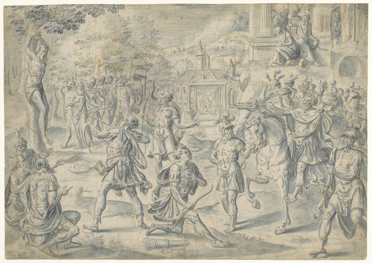 Babanın cesedine ateş etmek by Cornelis Floris (II) (circle of)