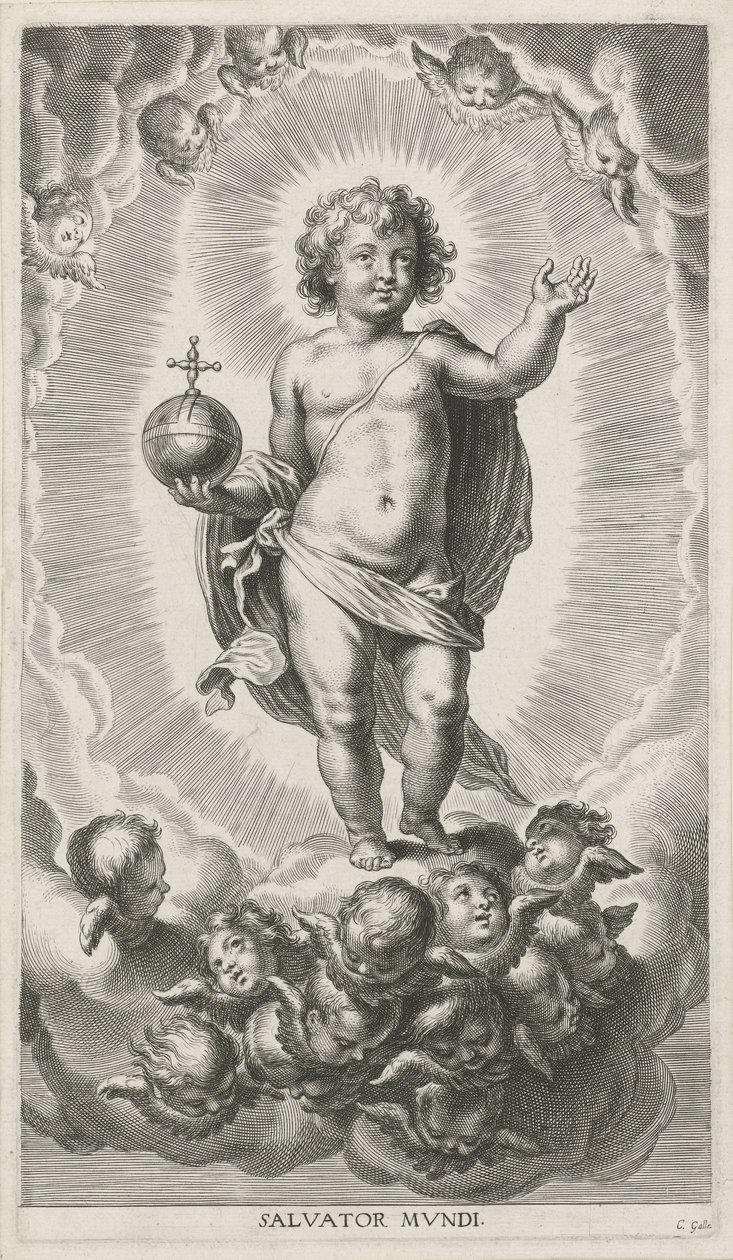 Küre ile İsa çocuk by Cornelis Galle (I)