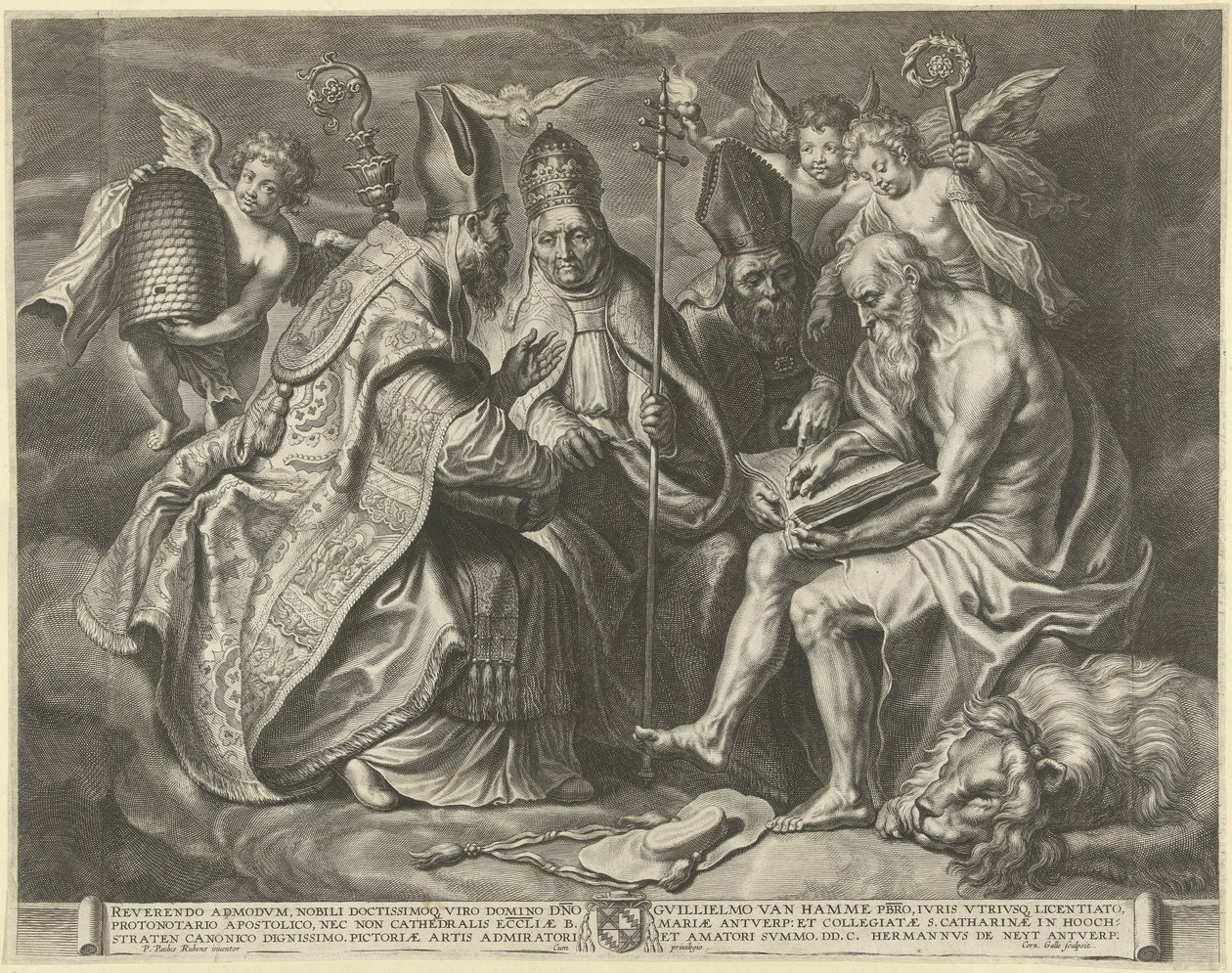 Dört Kilise Babaları by Cornelis Galle (I)