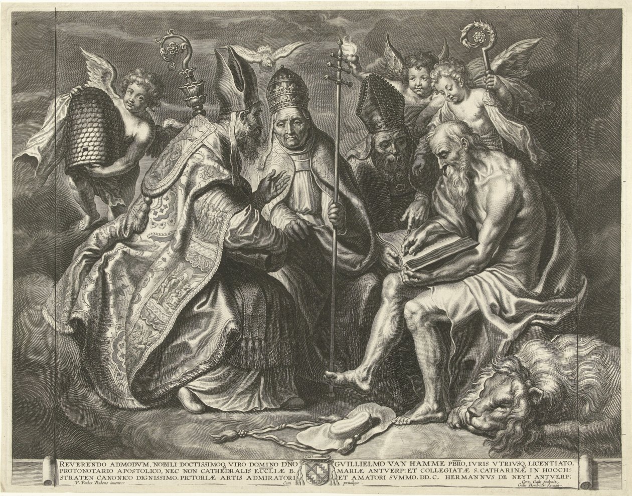 Dört Kilise Babaları by Cornelis Galle (I)