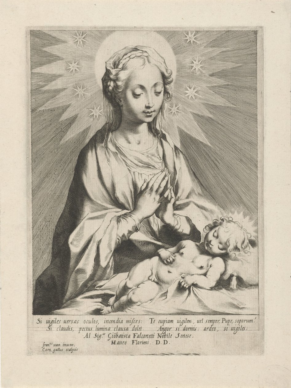 Mary Mesih çocuğa tapıyor by Cornelis Galle (I)
