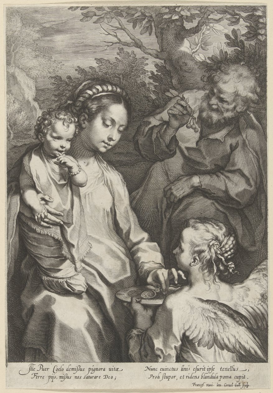 Meryem çocuğu besler by Cornelis Galle (I)