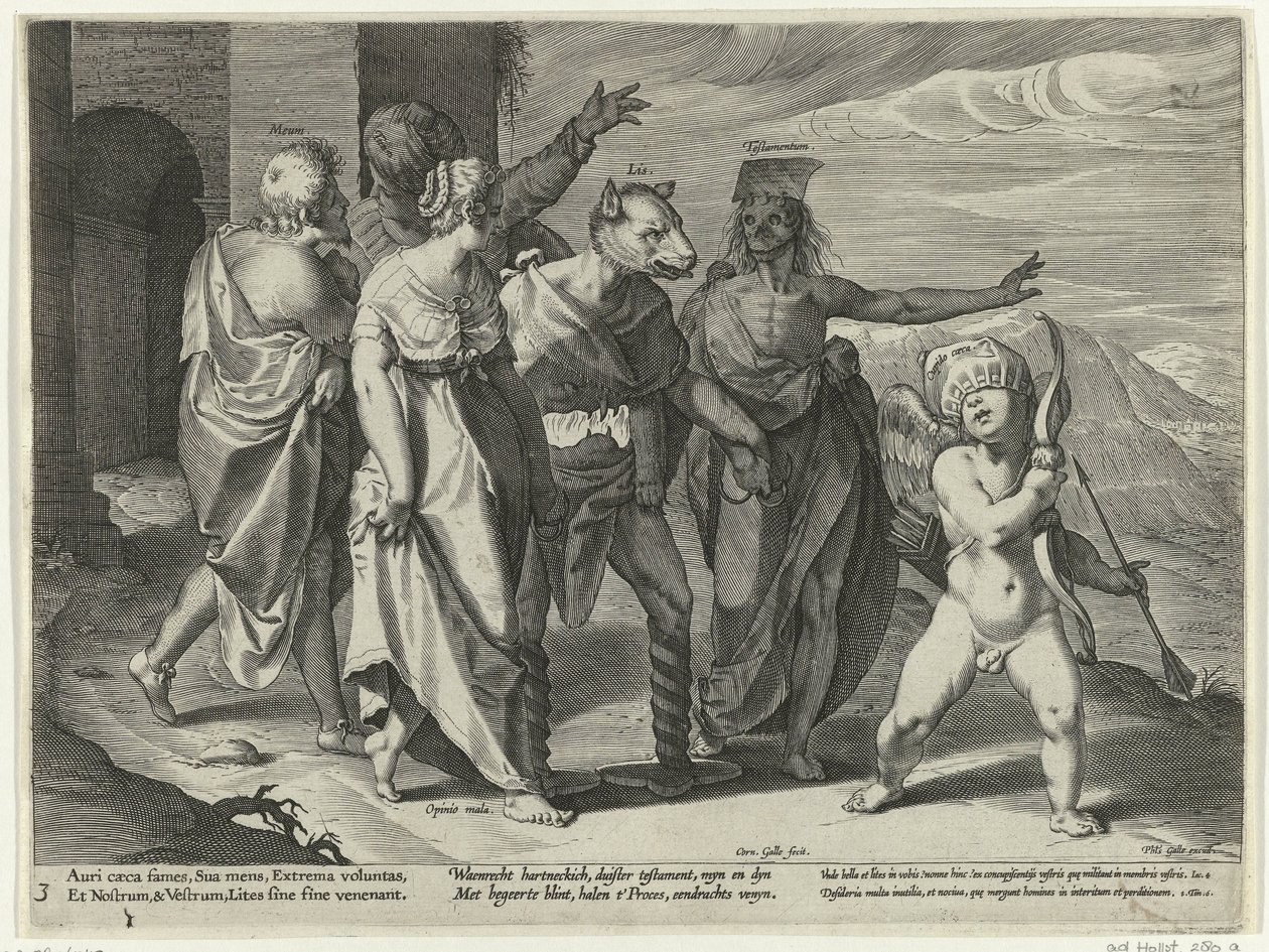Mirasın kötüye kullanılması Davada kötüye kullanım (dizi başlığı) Litis Abusus (dizi adı) by Cornelis Galle (I)