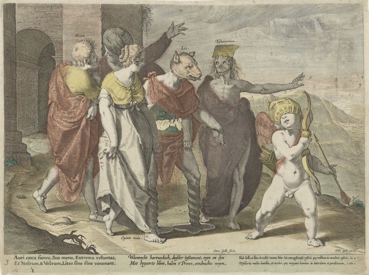 Mirasın kötüye kullanılması Davada kötüye kullanım (dizi başlığı) Litis Abusus (dizi adı) by Cornelis Galle (I)