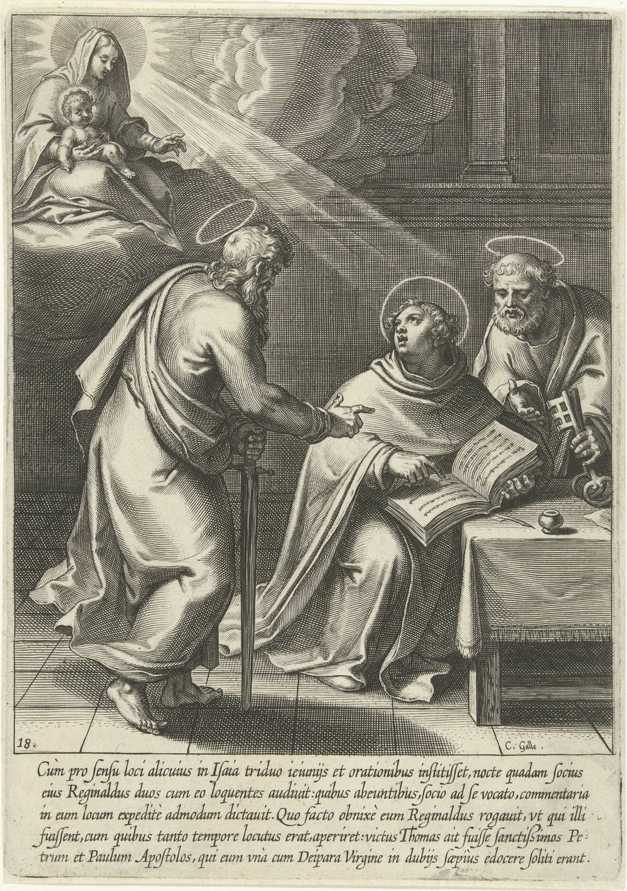 Thomas, Peter ve Paul tarafından öğretildi Aziz Thomas Aquinas