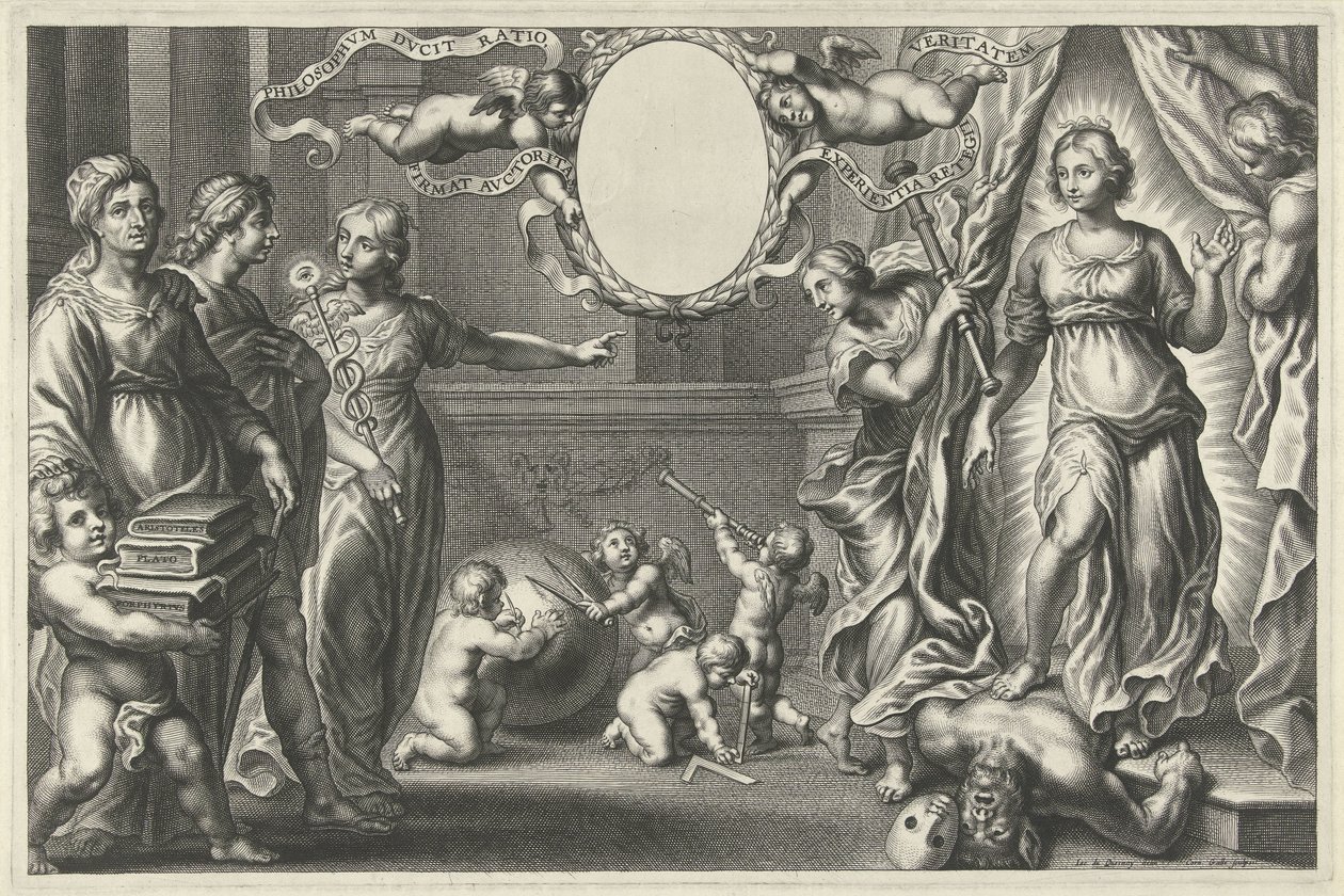 Akıl ve Felsefe, genç bir adama Gerçeği gösterir by Cornelis Galle (II)