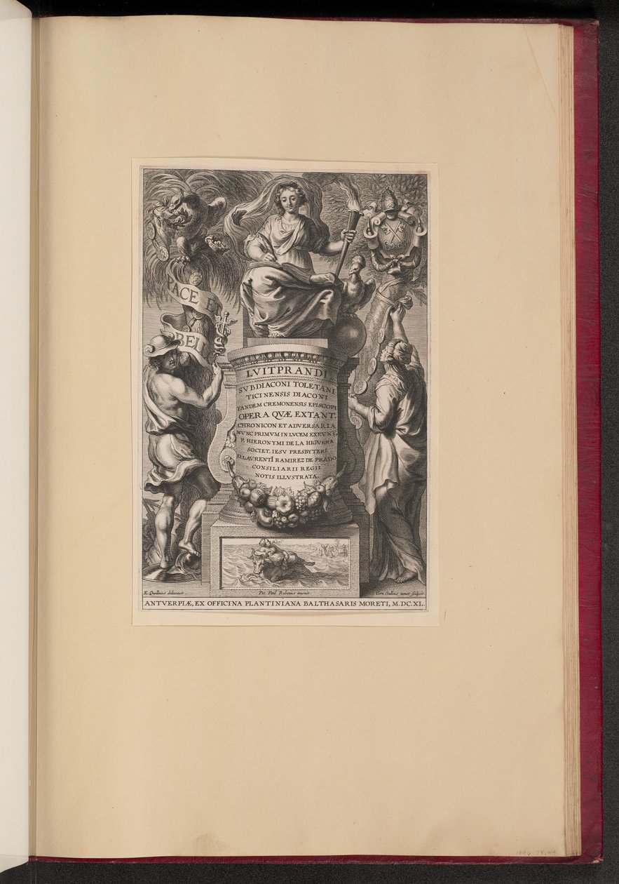 Liutprand, Opera için Başlık Sayfası by Cornelis Galle II after Erasmus Quellinus II after Sir Peter Paul Rubens