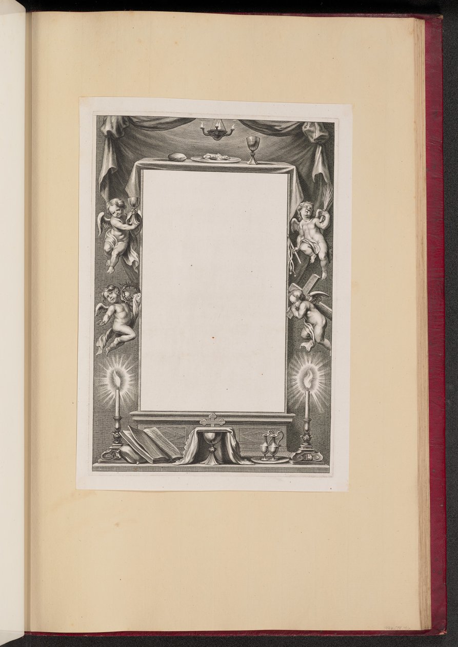 Tutkunun Niteliklerini Tutan Putti ile Sınır Çizimi by Cornelis Galle I