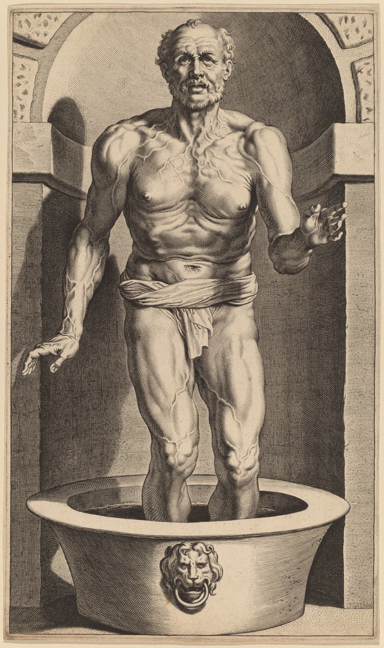 Banyoda Ayakta Seneca by Cornelis Galle I after Sir Peter Paul Rubens