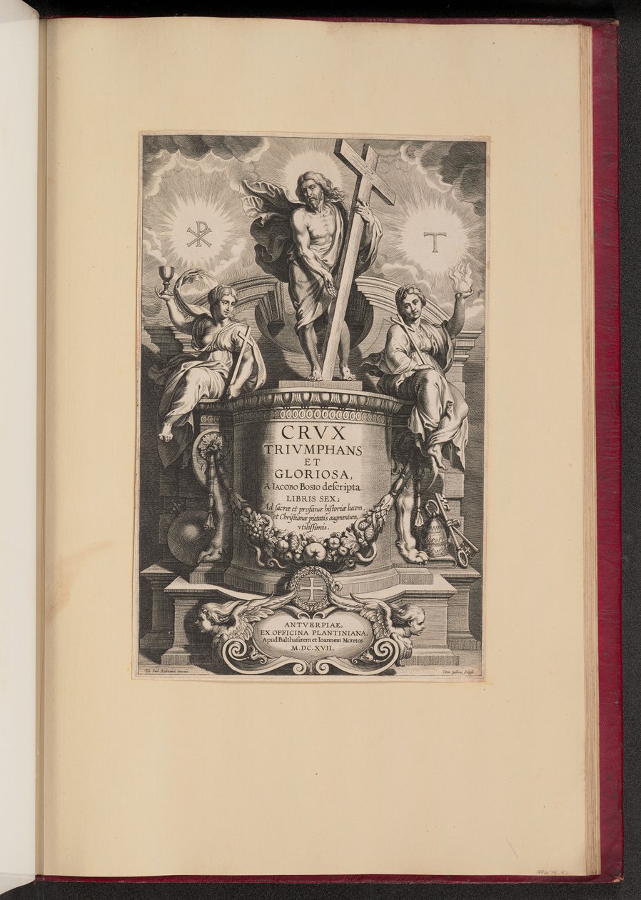 Giacomo Bosio, The Triumphant ve Glorious Crux için Başlık Sayfası by Cornelis Galle I after Sir Peter Paul Rubens