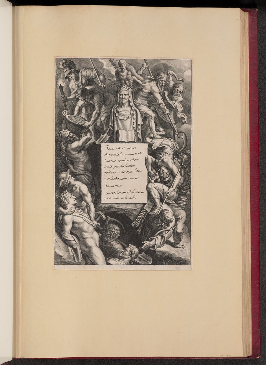 Hubert Goltzius için Başlık Sayfası, Roma ve Yunan Monvmenta (Opera Omnia I) by Cornelis Galle I after Sir Peter Paul Rubens