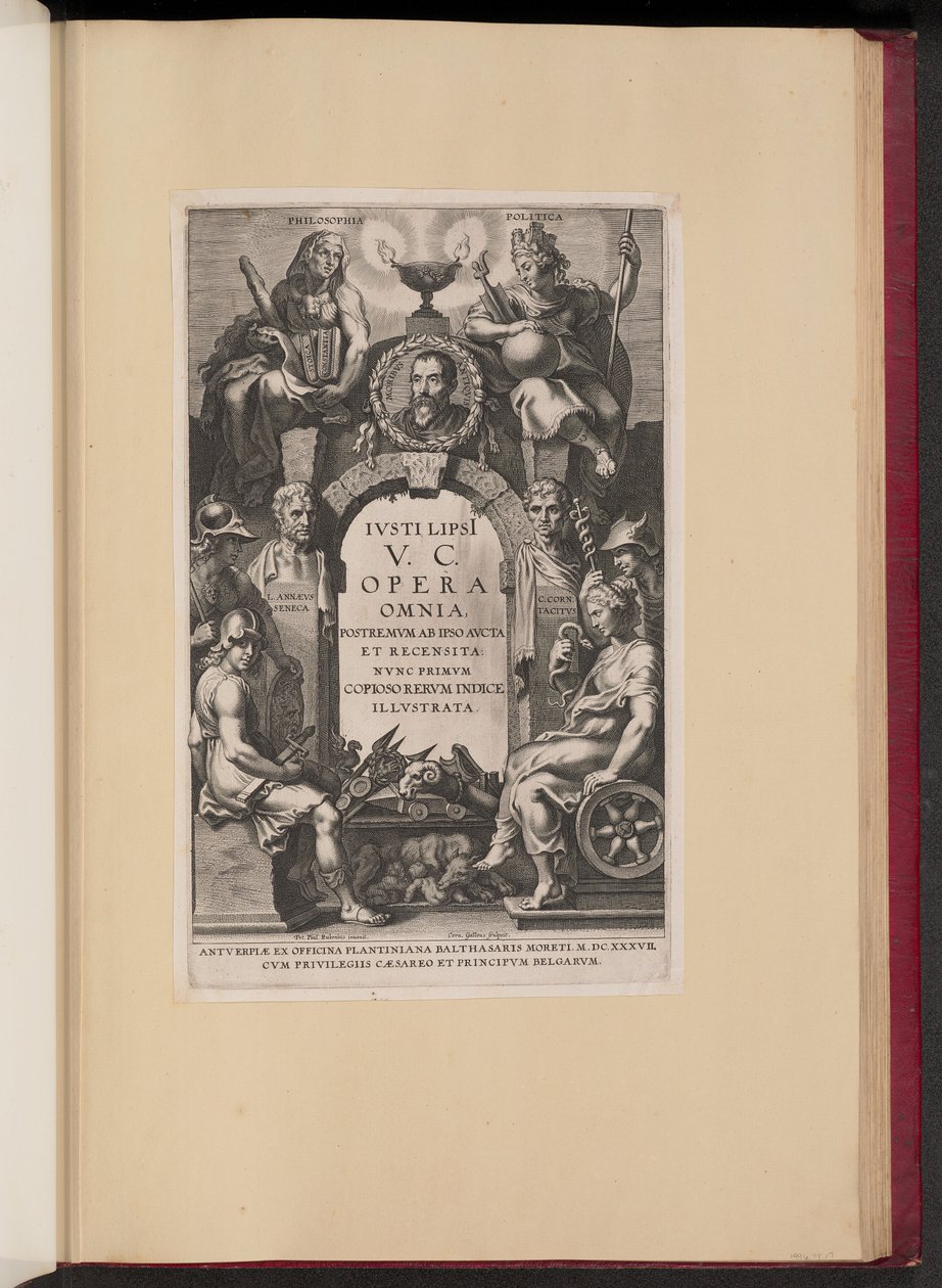 Justus Lipsius, Opera Omnia için Başlık Sayfası by Cornelis Galle I after Sir Peter Paul Rubens