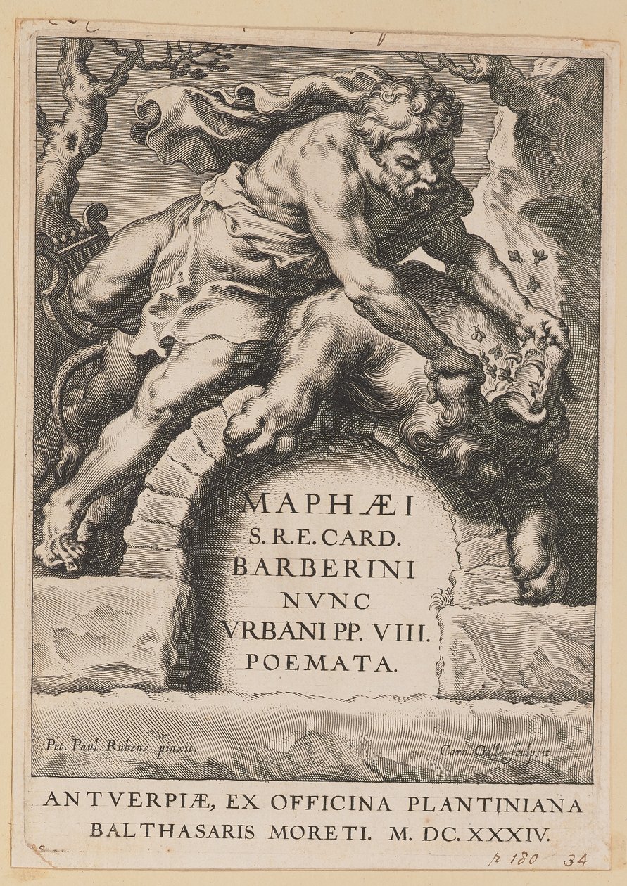 Maffeo Barbarini için Başlık Sayfası by Cornelis Galle I after Sir Peter Paul Rubens
