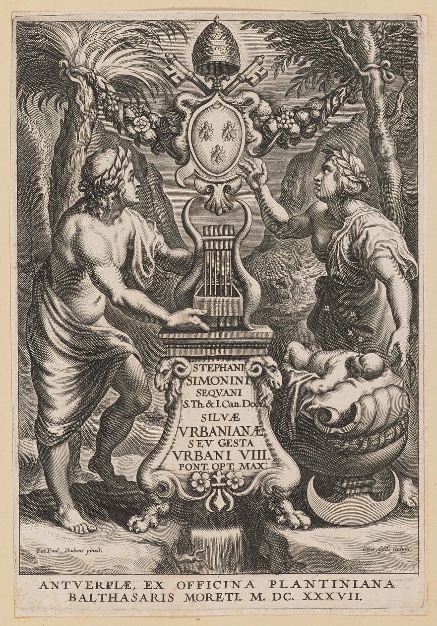 Stephanus Simonini, Silvae Urbaninae için Başlık Sayfası by Cornelis Galle I after Sir Peter Paul Rubens