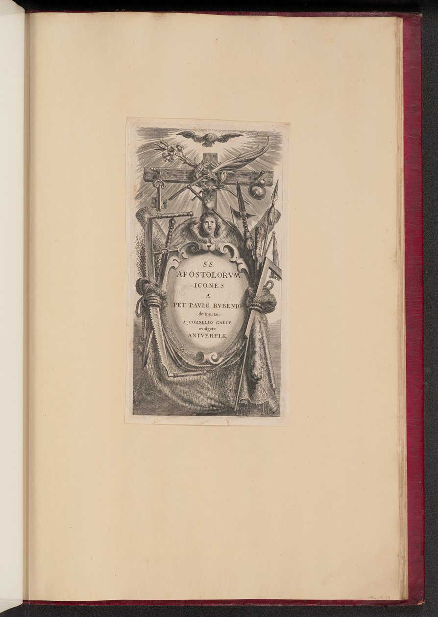 SS için Başlık Plakası. Apostolovm Simgeler by Cornelis Galle I after Sir Peter Paul Rubens