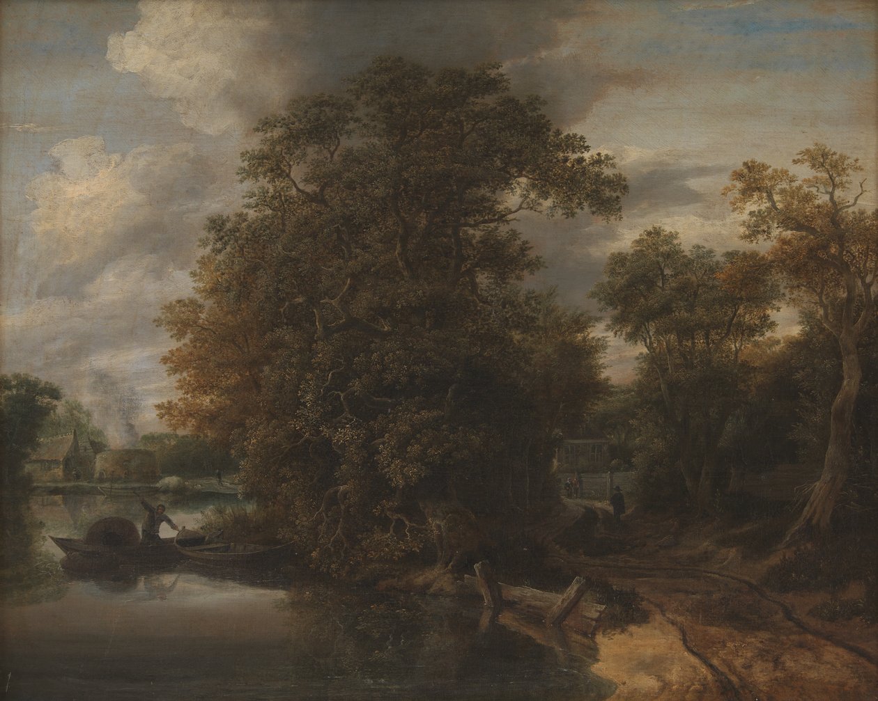 Bir Nehir Manzarası. Arka planda bir Limekiln by Cornelis Gerritsz Decker