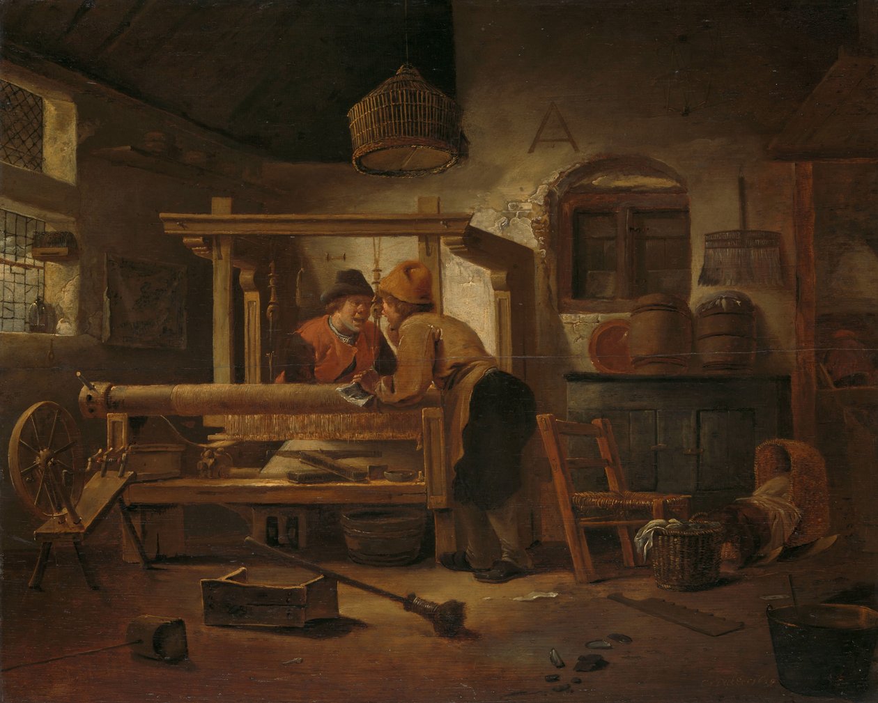 dokumacı atölyesi by Cornelis Gerritsz Decker
