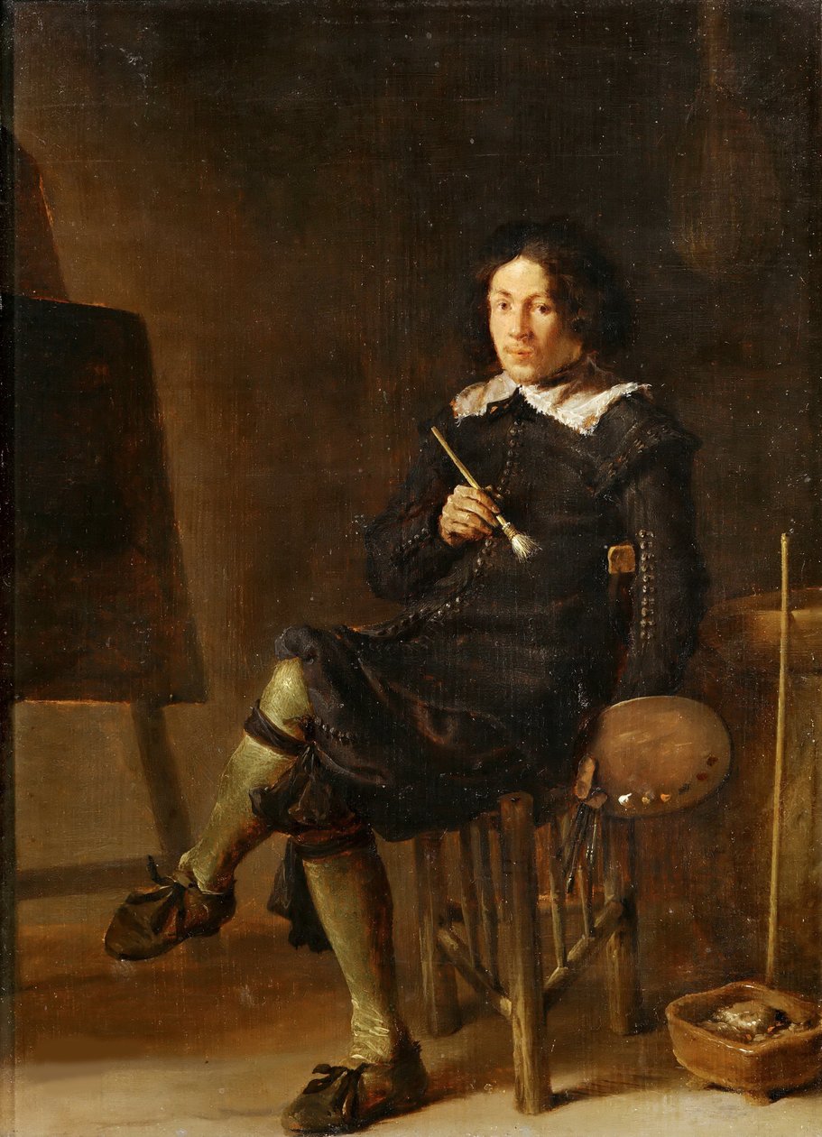 Şövale ile Otoportre, 1629. by Cornelis Hermansz. Saftleven