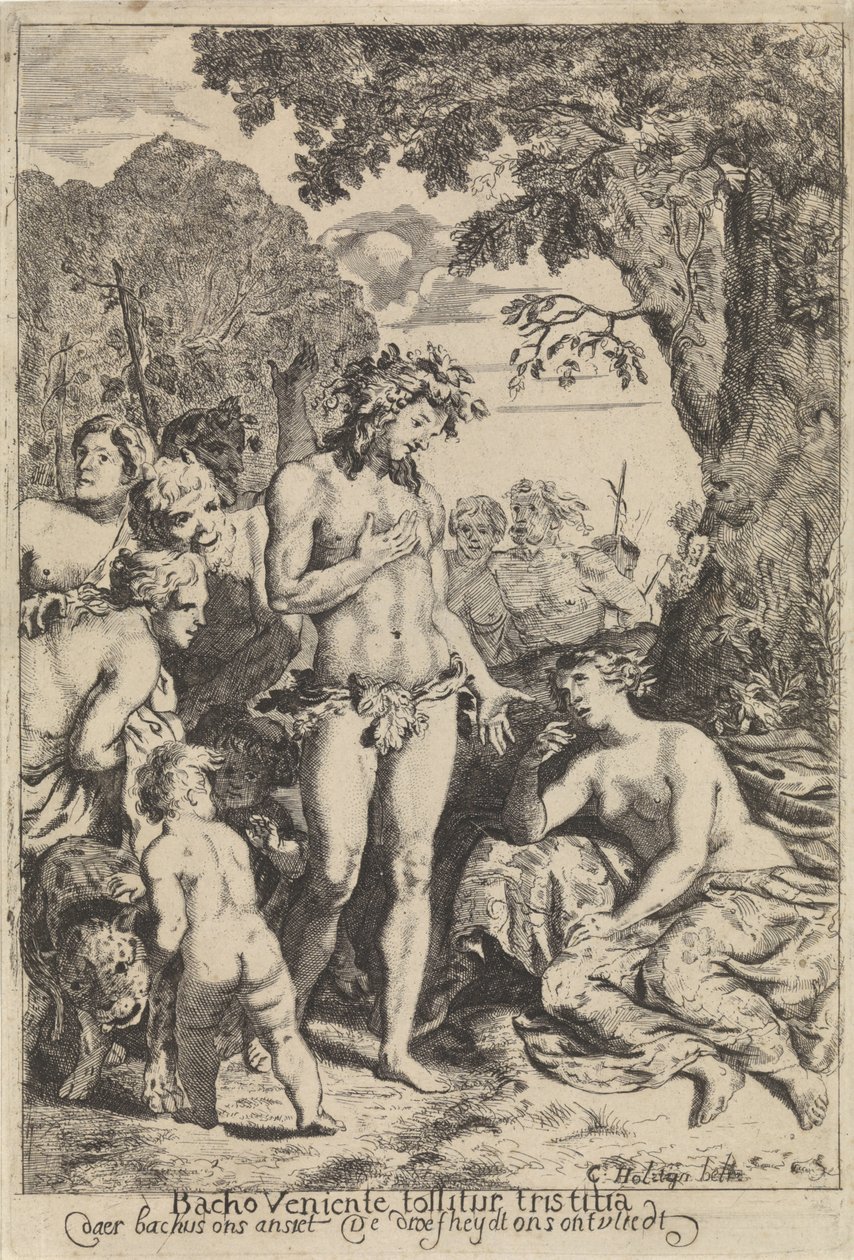 Bacchus troost Ariadne Bacho (nesne üzerindeki başlık) by Cornelis Holsteyn
