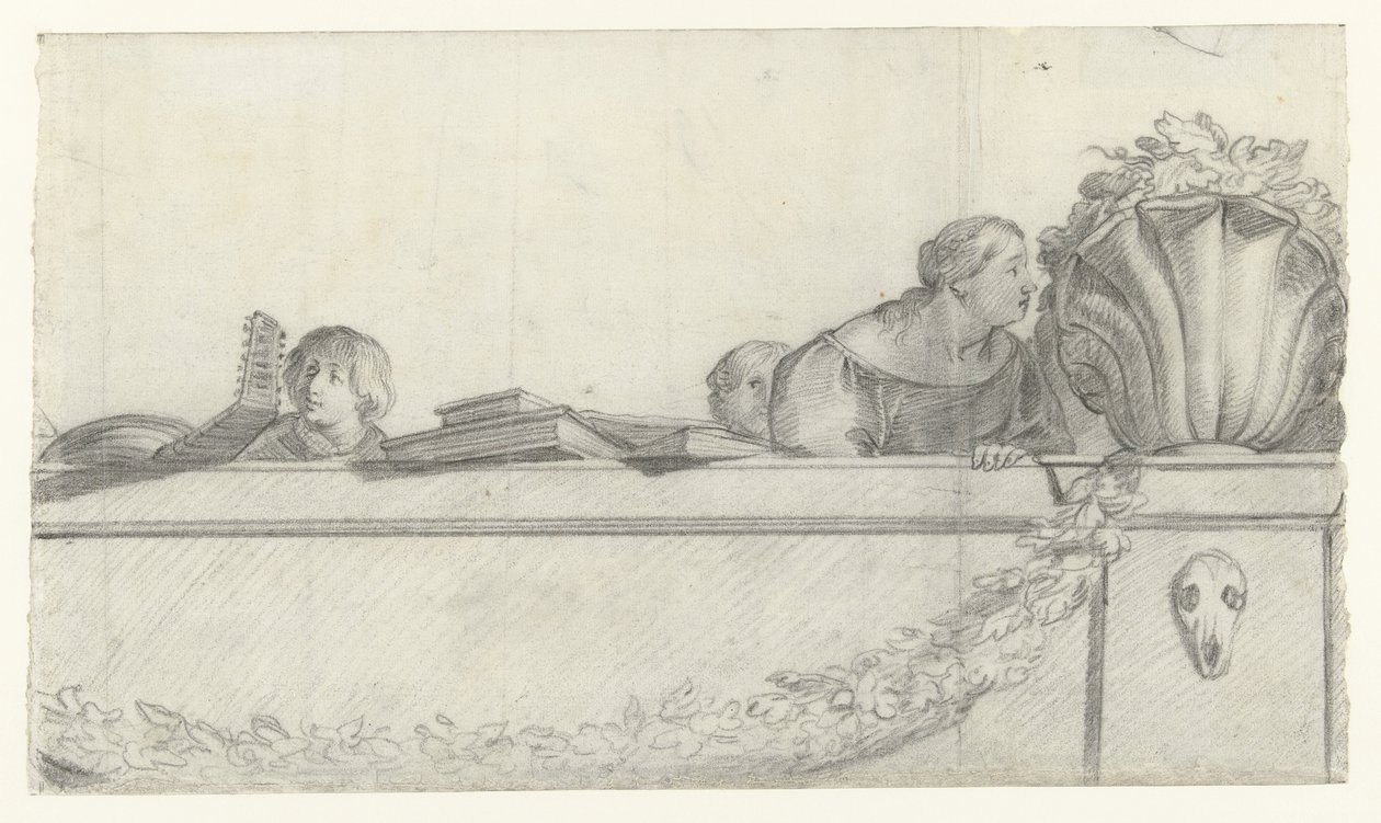 Honselaersdijk Kalesi'ndeki duvar resimleri için tasarımlar (dizi adı) by Cornelis Holsteyn