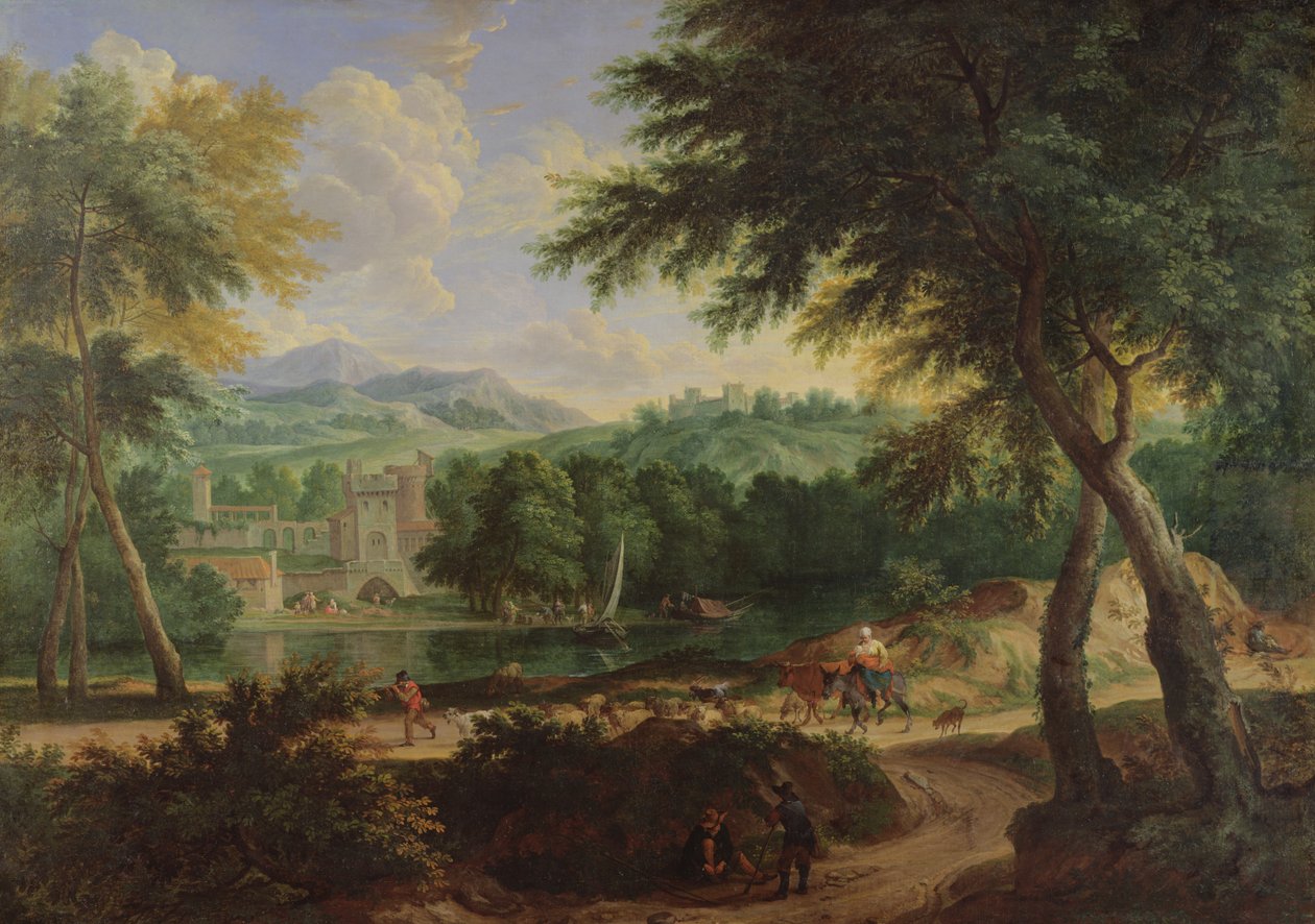 Koyun Sürüsü ile Manzara by Cornelis Huysmans