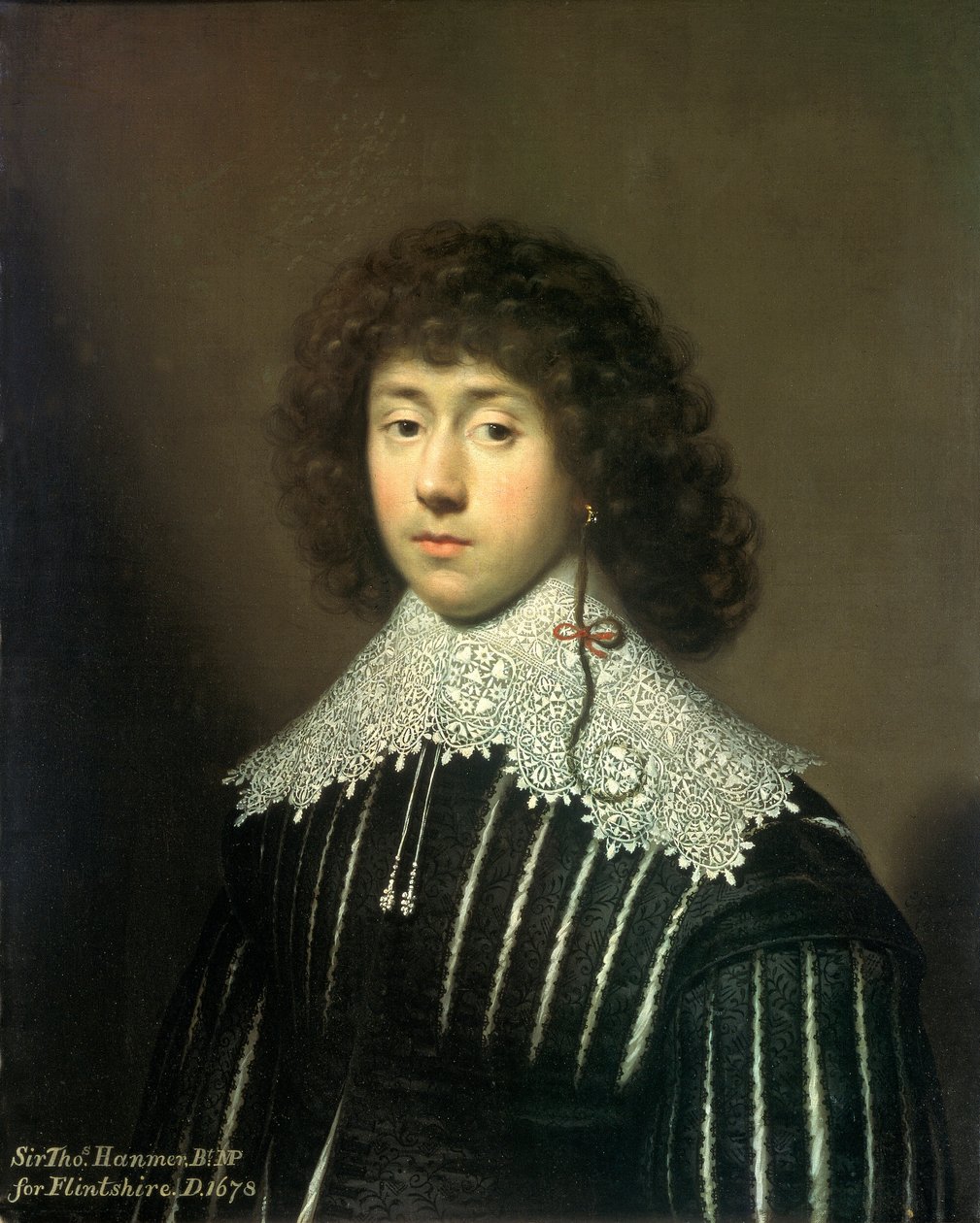 "Sir Thomas Hanmer", 1612-1678, 1631 by Cornelis Janssens van Ceulen