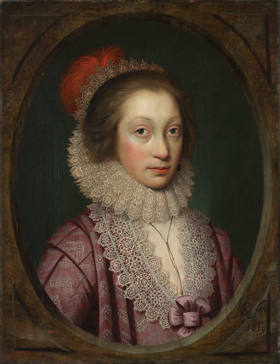 Bir Kadının Portresi, muhtemelen Elizabeth Boothby by Cornelis Jonson (called Jonson van Ceulen)