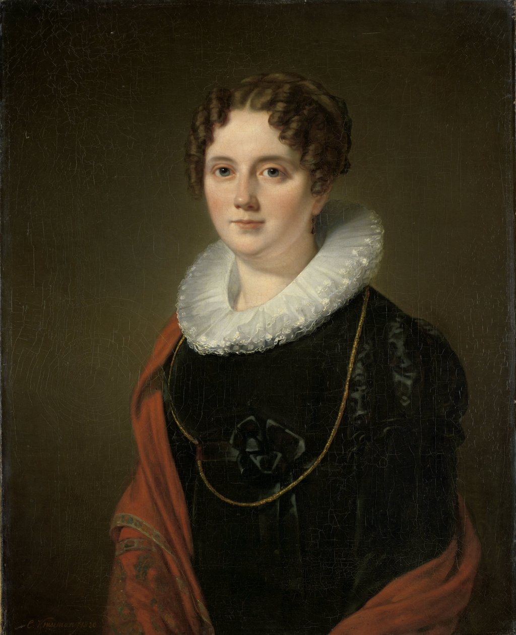 Marie Allebé-Herckenrath, Ressamın Büyükannesi August Allebé by Cornelis Kruseman