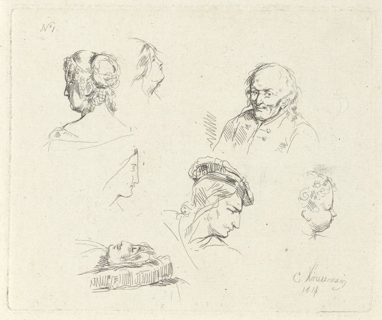 Farklı başlıklara sahip çalışma sayfası by Cornelis Kruseman