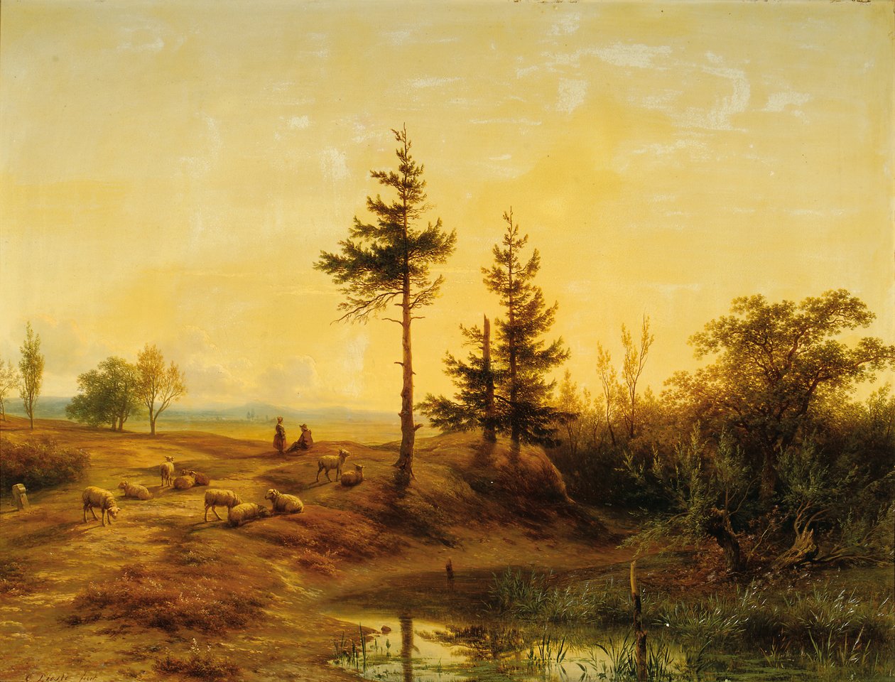 Geniş bir fundalık manzarası by Cornelis Lieste