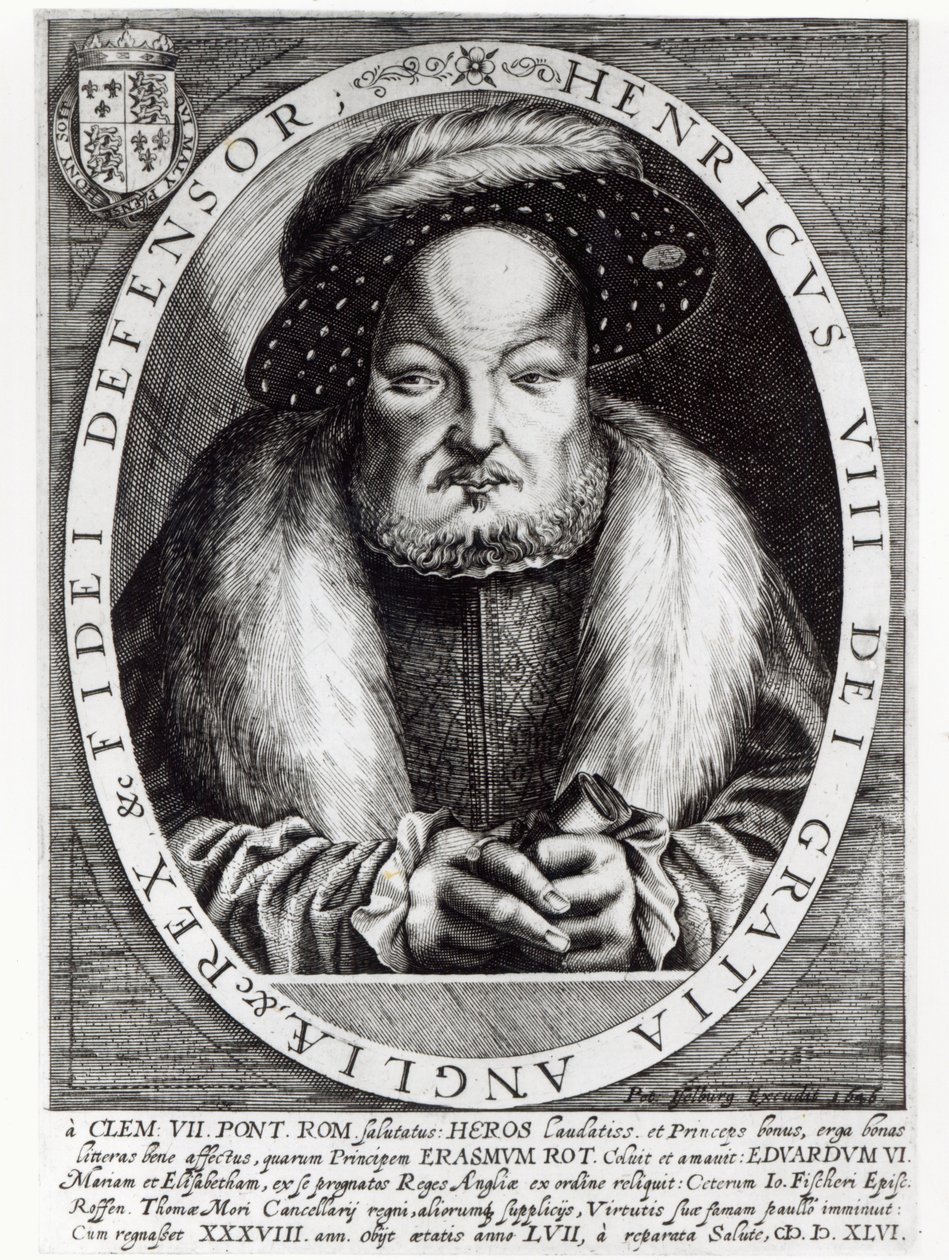 Peter Isselburg tarafından oyulmuş Henry VIII portresi, 1646 by Cornelis Massys