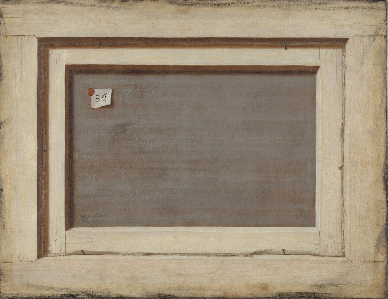 Trompe loeil. Çerçeveli Bir Resmin Tersi, 1668-1672 by Cornelis Norbertus Gijsbrechts