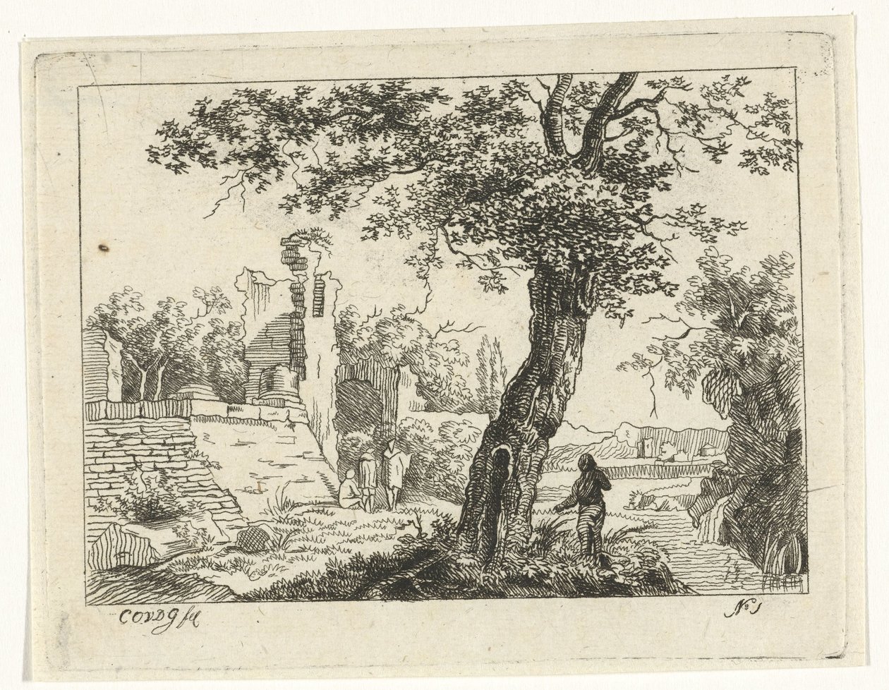 harabe ile manzara by Cornelis Ouboter van der Griendt