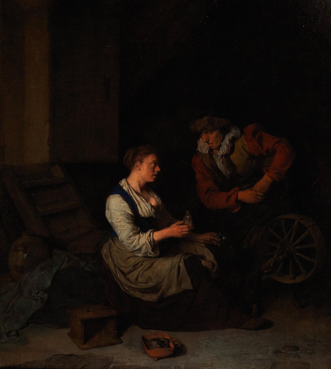 Çıkrıkta Bir Süvari ve Bir Kadın, 1662. by Cornelis Pietersz. Bega