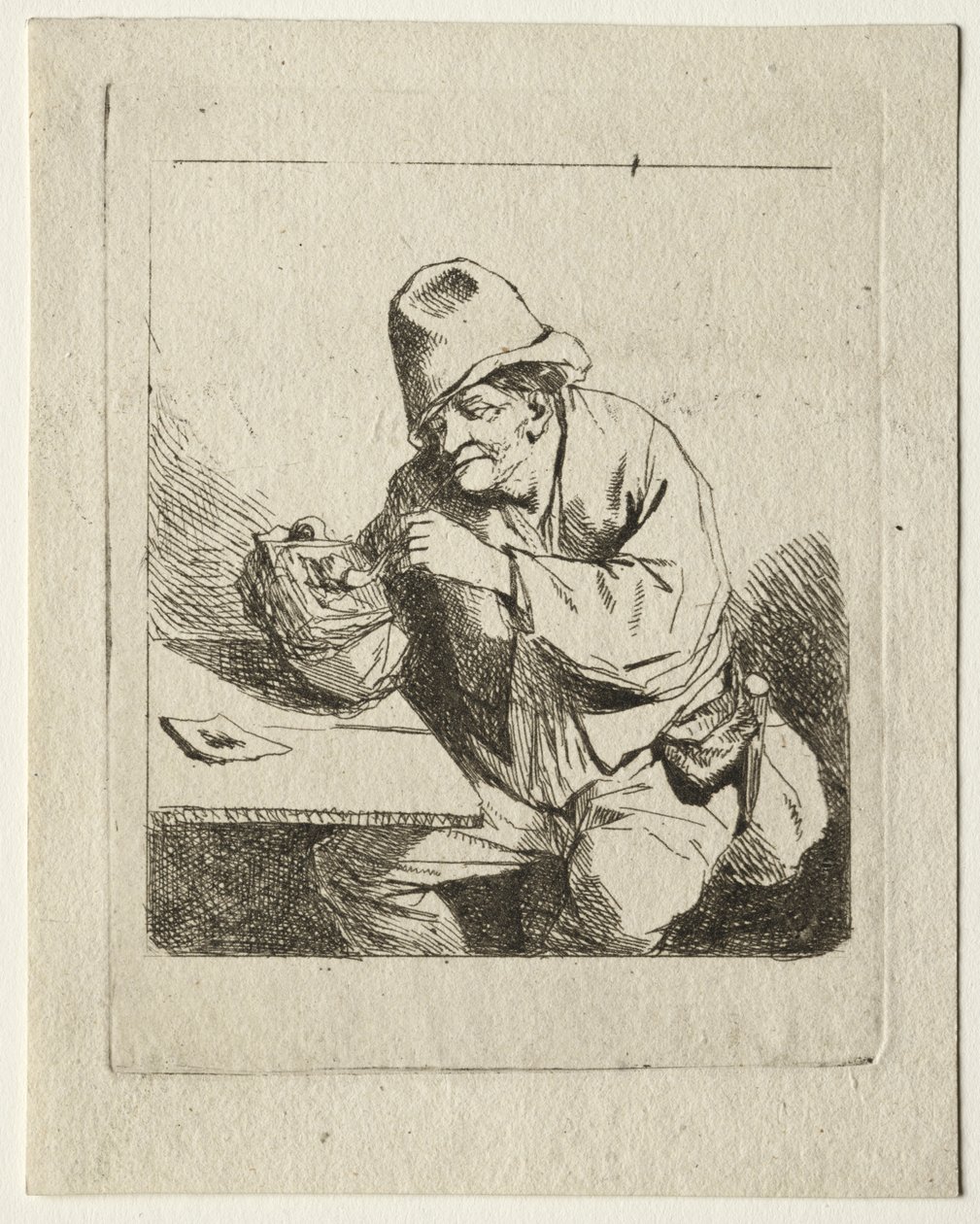 Köylü Piposunu Yakıyor by Cornelis Pietersz Bega