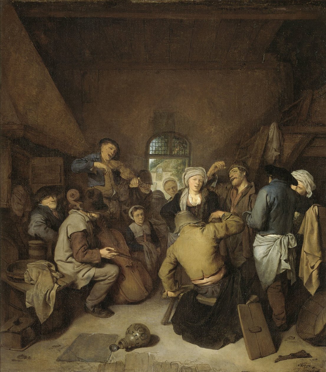 Müzik Yapan ve Dans Eden Köylüler by Cornelis Pietersz. Bega