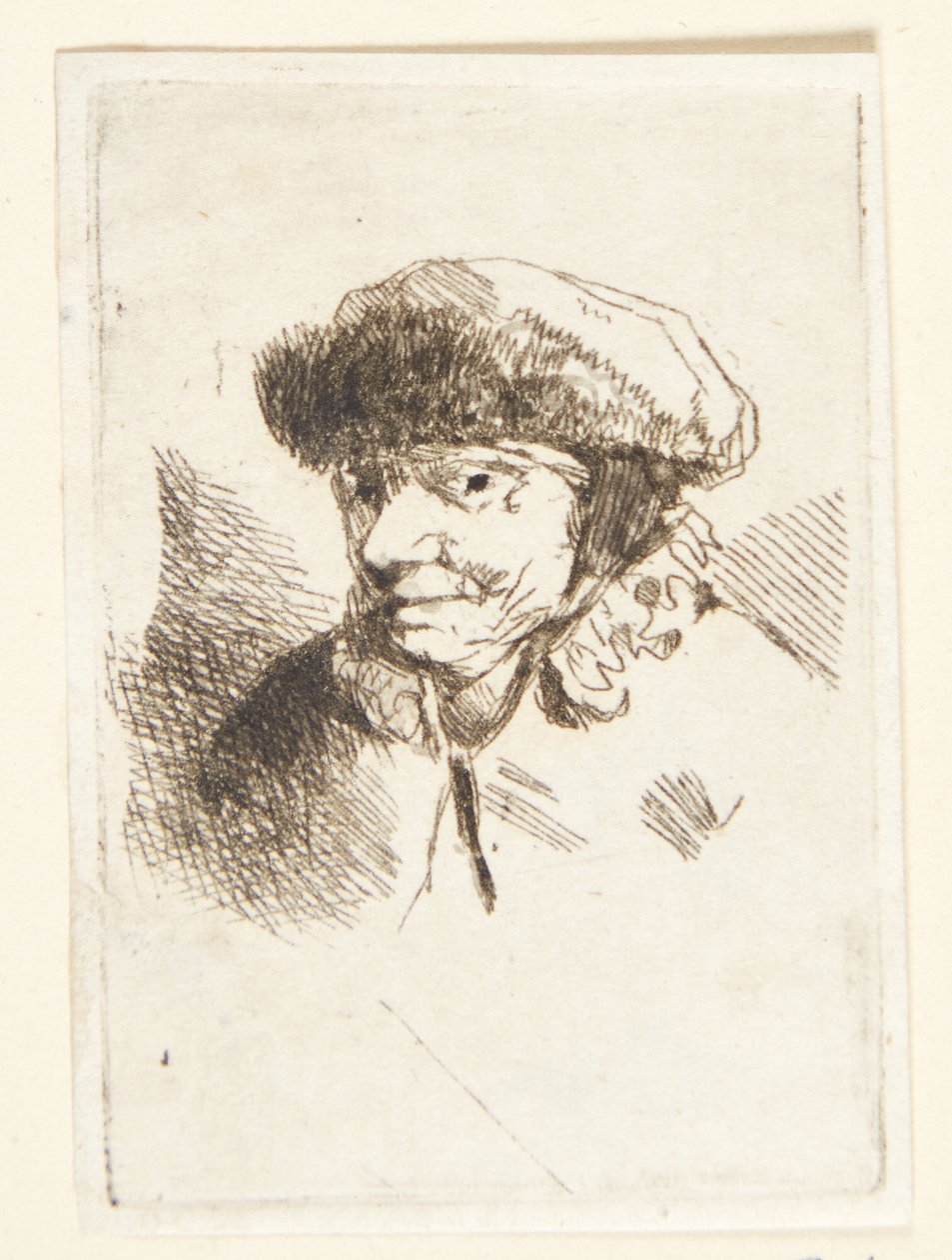 Kürk şapkalı gülümseyen yaşlı kadın by Cornelis Pietersz Bega