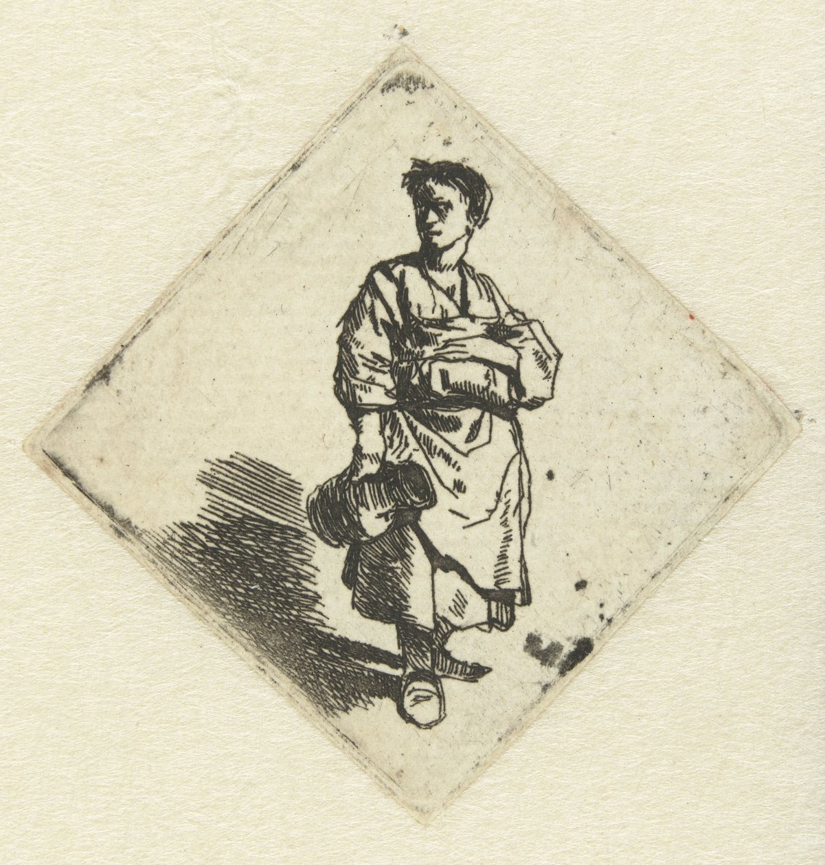 Sağ elinde sürahi ile duran kadın by Cornelis Pietersz. Bega