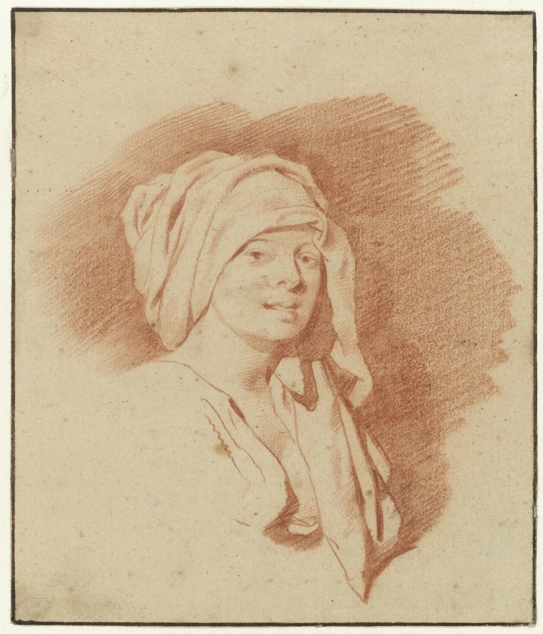Bir Kadının Çalışması, Göğüs Uzunluğu, Başlıklı, Sağa Dönük by Cornelis Pietersz. Bega