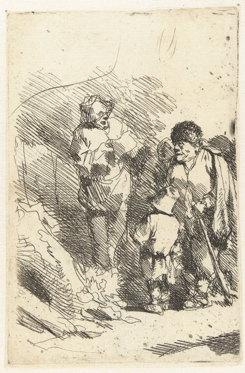 Şarkı söyleyen adam ve çocuk ve adam dahil dinleyen dinleyiciler by Cornelis Pietersz. Bega