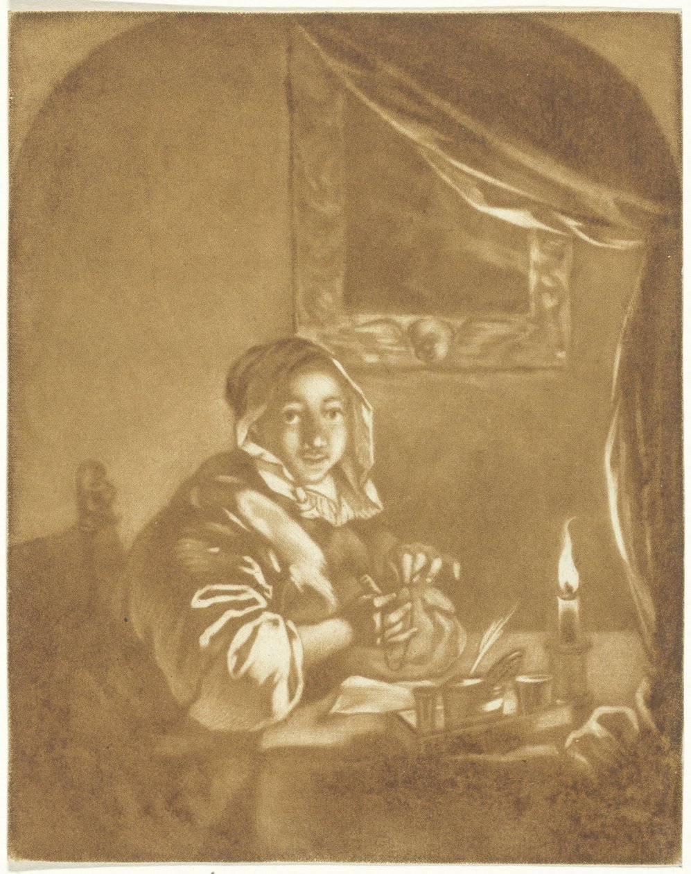 Mum ışığında bayan by Cornelis Ploos van Amstel (signed by artist)